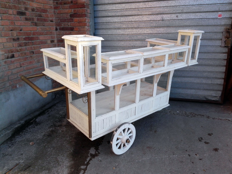 carro puesto venta ambulante vitrina madera cristal 87-112-203x174-217x52-72-103 1u